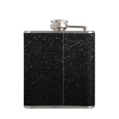 Black Glitter Monogram Heupfles (Achterkant)