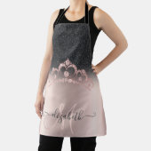 Black Glitter Ombre Roos Gold Tiara Diamonds Schort (Insitu)