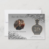 Black Glitter Paris Fragrance Studio Sweet 16 Save The Date (Voorkant)