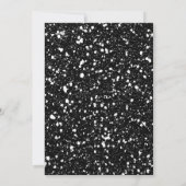 Black Glitter Silver Glam Verjaardagsfeest Elk Eve Kaart (Achterkant)