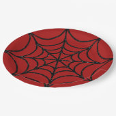 Black Glitter Spiderweb Papieren Bordje (Gekanteld)