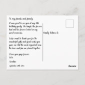 Black Glitter, Sweet 16 Bedankt Briefkaart (Achterkant)