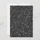Black Glitter Sweet 16 Uitnodigingen (Achterkant)