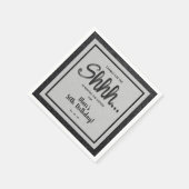 Black Glitter VERRASSING Verjaardagsfeest Servet (Hoek)