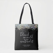 Black Glitter ze dacht dat ze de meesters kon make Tote Bag (Voorkant)