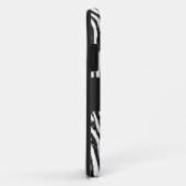 Black Glitter Zebra Monogram iPhone Case-Mate iPhone Case (Achterkant/rechts)