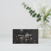 Black Glittery Gold Balloon Event Visitekaartje (Staand voorkant)