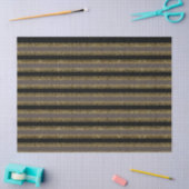 Black Glittery Gold Stripes  Tissuepapier (Craft)