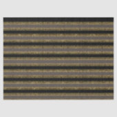 Black Glittery Gold Stripes  Tissuepapier (Voorkant)