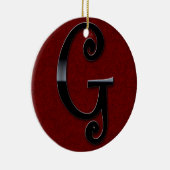 Black Gloss Monogram - G Keramisch Ornament (Rechts)