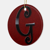 Black Gloss Monogram - G Keramisch Ornament (Links)