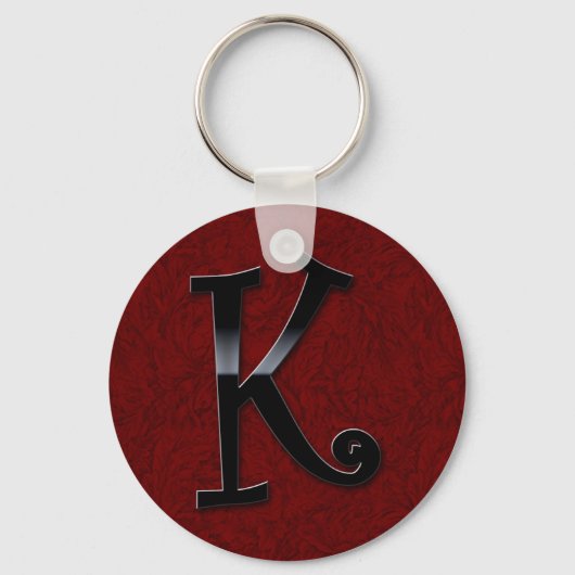 Black Gloss Monogram - K Sleutelhanger (Voorkant)