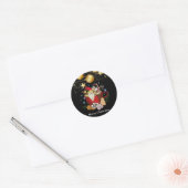 Black Gnome Merry-kerstsneeuwvlokken Ronde Sticker (Envelop)