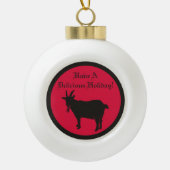 Black Goat Black Phillip Delicious Satanic Keramische Bal Ornament (Voorkant)