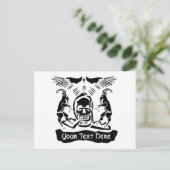 Black Goat Corrupt Trinity Crest Briefkaart (Staand voorkant)