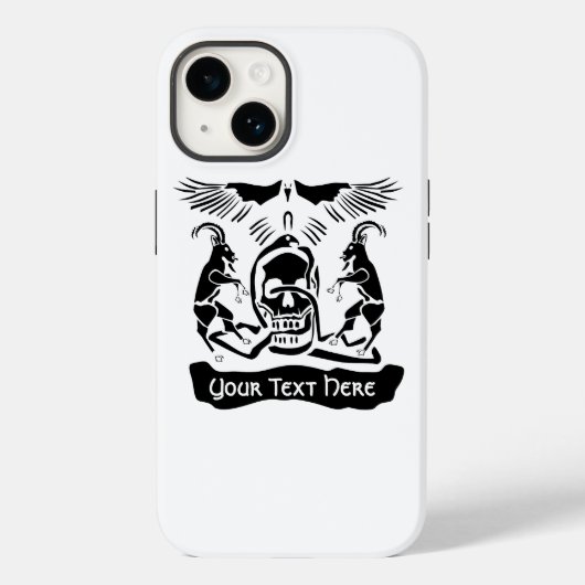 Black Goat Corrupt Trinity Crest Case-Mate iPhone Case (Achterkant)