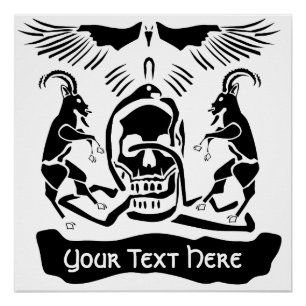 Black Goat Corrupt Trinity Crest Poster