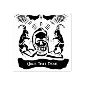 Black Goat Corrupt Trinity Crest Rubberstempel (Afrduk)