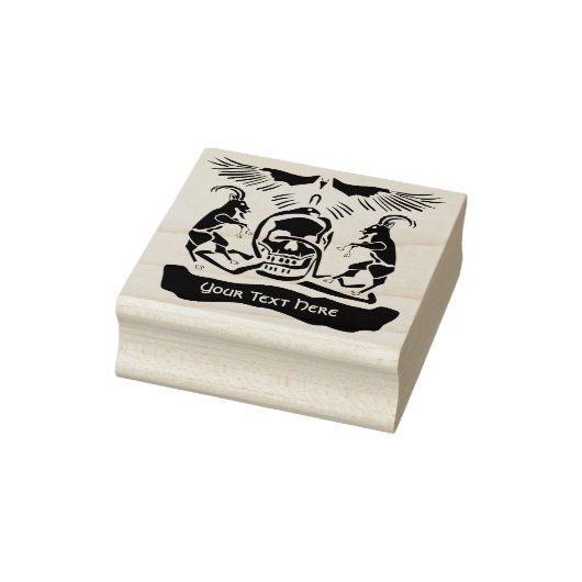 Black Goat Corrupt Trinity Crest Rubberstempel (Stempel)