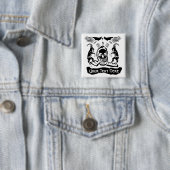Black Goat Corrupt Trinity Crest Vierkante Button 5,1 Cm (In situ)