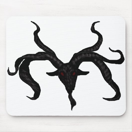 Black Goat Demon Mousepad Muismat (Voorkant)
