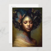 Black Goddess Fantasy Art Briefkaart (Voorkant / Achterkant)