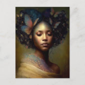 Black Goddess Fantasy Art Briefkaart (Voorkant)