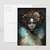 Black Goddess Fantasy Art Briefkaart (Voorkant / Achterkant)