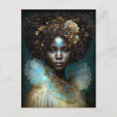 Black Goddess Fantasy Art Briefkaart (Voorkant)