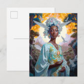 Black Goddess Fantasy Art Briefkaart (Voorkant / Achterkant)