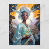 Black Goddess Fantasy Art Briefkaart (Voorkant)