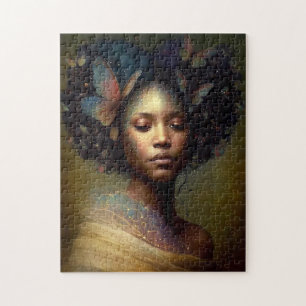 Black Goddess Fantasy Art Legpuzzel