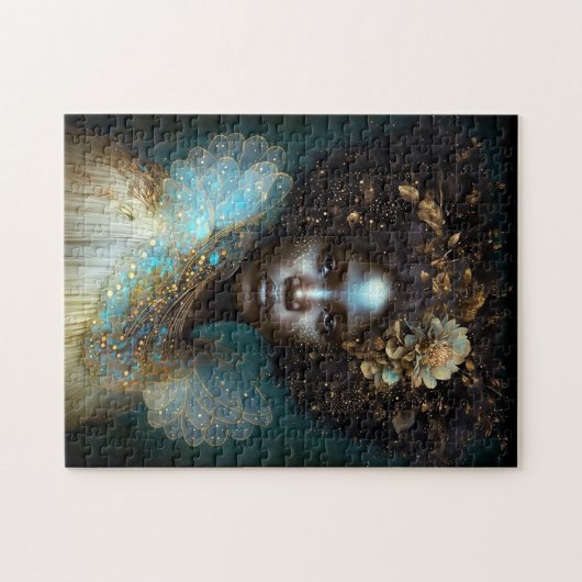 Black Goddess Fantasy Art Legpuzzel (Horizontaal)