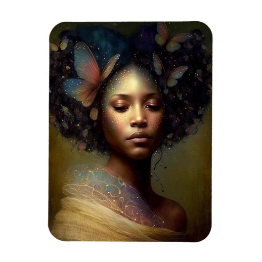 Black Goddess Fantasy Art Magneet (Verticaal)