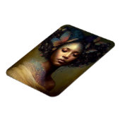 Black Goddess Fantasy Art Magneet (Linkerzijde)