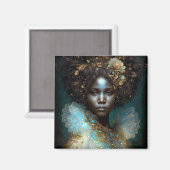 Black Goddess Fantasy Art Magneet (Voorkant / Achterkant)