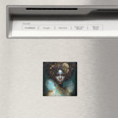 Black Goddess Fantasy Art Magneet (Insitu (Vaatwasser))