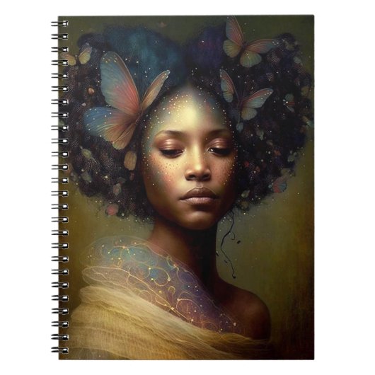 Black Goddess Fantasy Art Notitieboek (Voorkant)