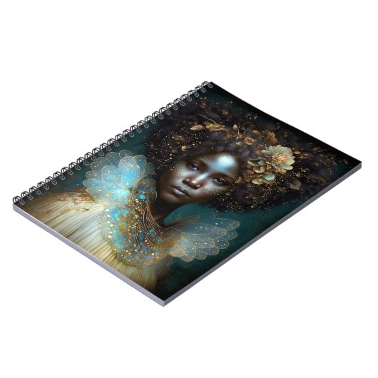 Black Goddess Fantasy Art Notitieboek (Linkerzijde)