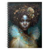 Black Goddess Fantasy Art Notitieboek (Voorkant)