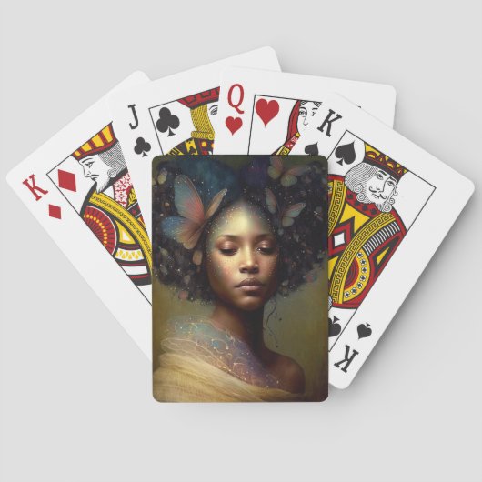 Black Goddess Fantasy Art Pokerkaarten (Achterkant)