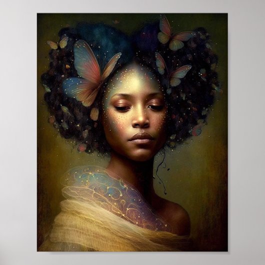 Black Goddess Fantasy Art Poster (Voorkant)
