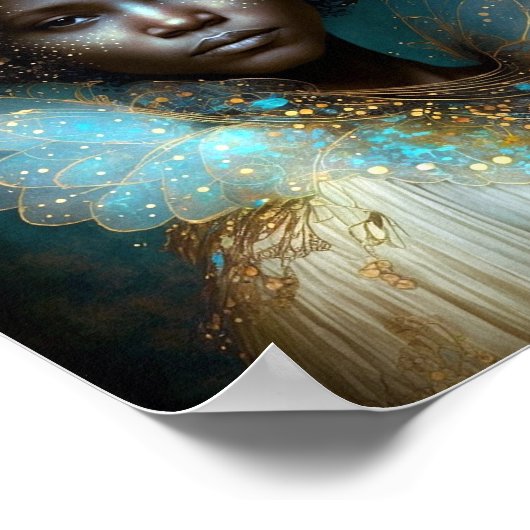 Black Goddess Fantasy Art Poster (Hoek)