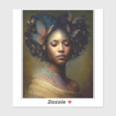Black Goddess Fantasy Art Sticker (Vel)