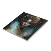 Black Goddess Fantasy Art Tegeltje (Zijkant)