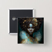 Black Goddess Fantasy Art Vierkante Button 5,1 Cm (Voorkant /achterkant)