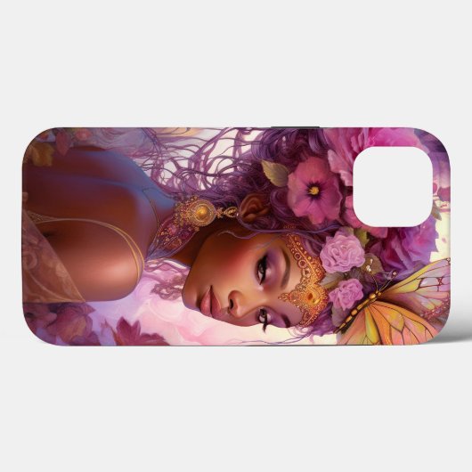 Black Goddess Pink Paars Fantasy Art Case-Mate iPhone Case (Achterkant (horizontaal))