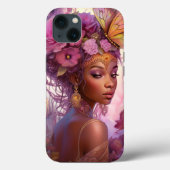 Black Goddess Pink Paars Fantasy Art Case-Mate iPhone Case (Achterkant)