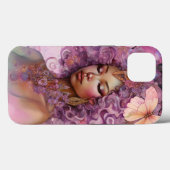 Black Goddess Pink Paars Fantasy Art Case-Mate iPhone Case (Achterkant (horizontaal))