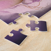 Black Goddess Pink Paars Fantasy Art Legpuzzel (Zijkant)
